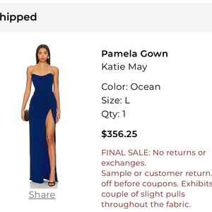 Katie May Pamela Gown (NWT never worn!) | size Large